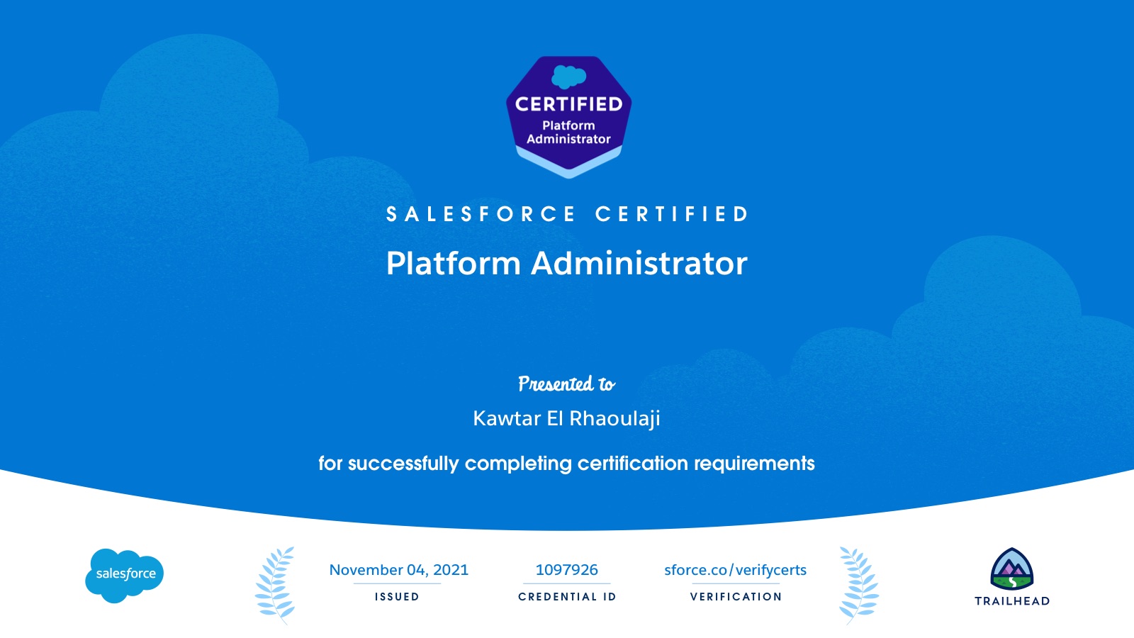 Salesforce Certified Administrator certification
